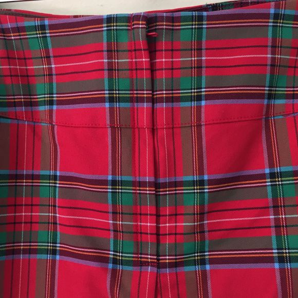 Lilly Pulitzer Red and Green Plaid Mini Skirt - Picture 4 of 6